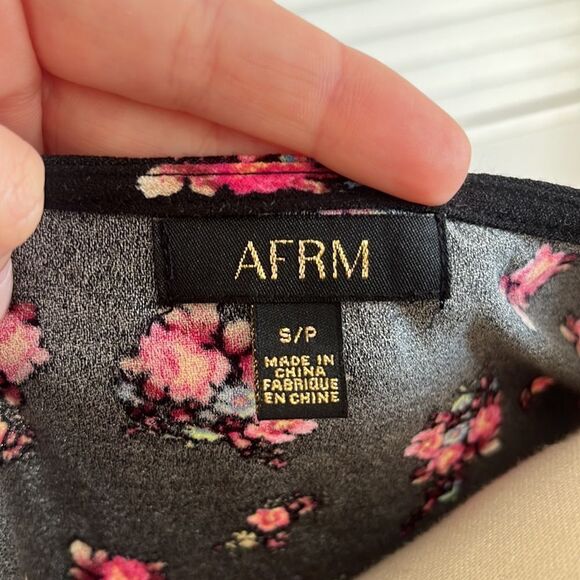 NWOT AFRM Black Floral Top - Picture 3 of 4